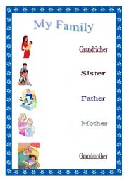 English worksheet: Family Matching