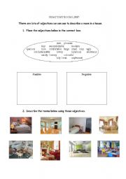 English Worksheet: describing rooms