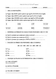 English worksheet: ENGLISH TEST