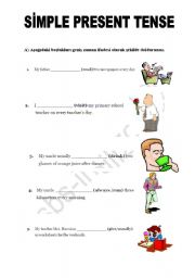 English worksheet: simple present