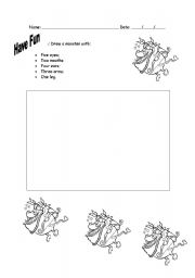 English Worksheet: Body parts
