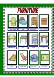 English Worksheet: FURNITURE (3 PAGES)