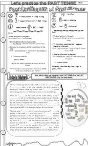 English Worksheet: PAST SIMPLE OR PAST CONTINUOUS? Grammar guide + reading, fill in the gaps, wh-questions.