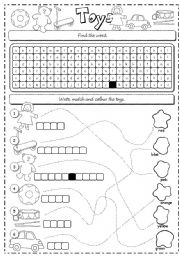 English Worksheet: Toys