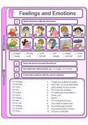 English Worksheet: Feelings and emotions