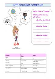 English worksheet: introducing someone test or exercise