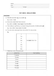 English worksheet: Past Simple