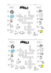 Animals crossword