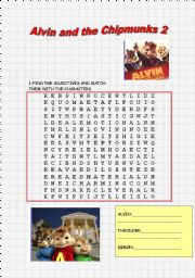 English Worksheet: FILM ALVIN AND THE CHIPMUNKS 2