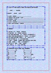 English worksheet: CONSOLIDATION