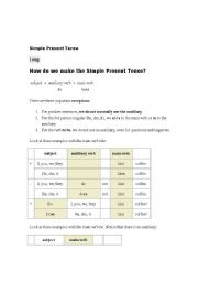 English worksheet: Present Simple