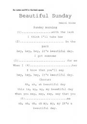 English Worksheet: Gap filling