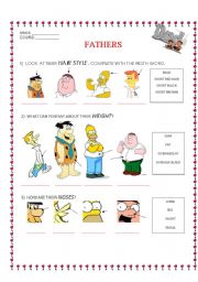 English Worksheet: FATHERS