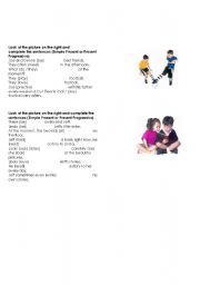 English Worksheet: Present Simple or Present Continious