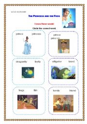 English Worksheet: The Princess and the Frog