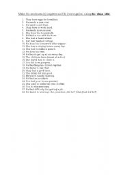 English Worksheet: Present and Past  Simple