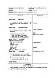 English Worksheet: Describing persons physical appearance