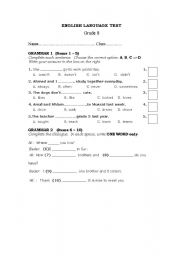 English worksheet: grammar