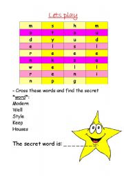 English worksheet: Lets play