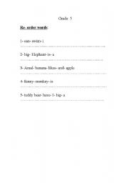 English worksheet: writing worksheet