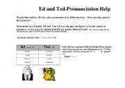 English Worksheet: Ed and Ted pronunciation help