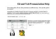 English worksheet: Ed and Ted pronunciation help