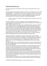 English worksheet: Harry Potter and the Deathly Hallows: interview + reported speech