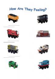 English worksheet: Thomas The Tank Engine Feelings Worksheet