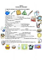 English Worksheet: Kitchen Items