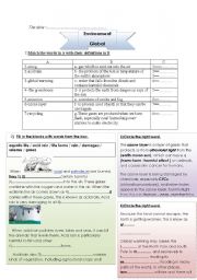 English Worksheet: global warming