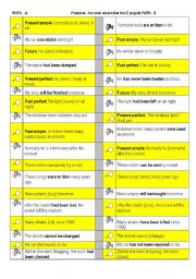 Passive Voice (in all tenses) - oral exercise