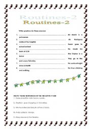 English worksheet: ROUTINES-2