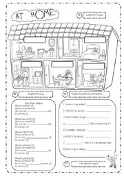 English Worksheet: HOUSE  B&W