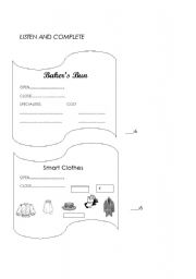 English Worksheet: shopping