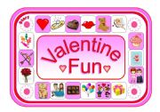 English Worksheet: Valentine Fun Board Game with Pictures