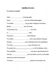 English Worksheet: A perfect christmas 