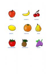 English worksheet: FRUITS