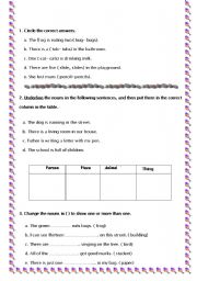 English worksheet: Nouns+ plurals