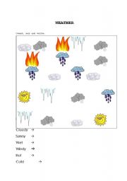 English worksheet: Weather