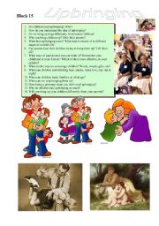 English Worksheet: Block 15 Upbringing