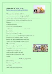 English worksheet: Animal Song