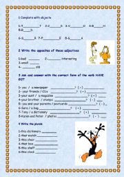 English Worksheet: REVIEW