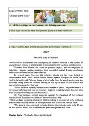 English Worksheet: Children in the family