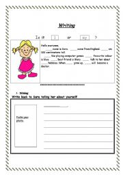 English Worksheet: Writing 