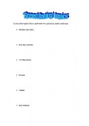 English Worksheet: speed dating