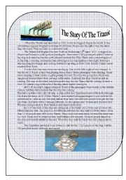 English Worksheet: TITANIC