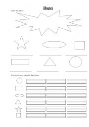 English worksheet: Shapes