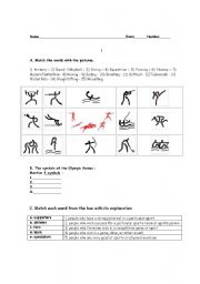 English worksheet:  SPORTS