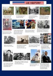 English Worksheet: US History, Key Moments