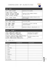 English Worksheet: comparison of adjectives